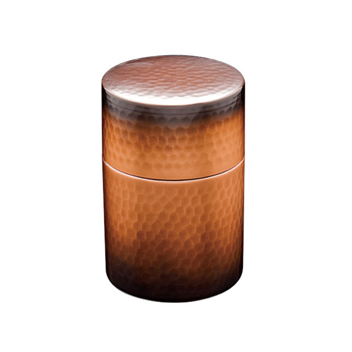 鎚目茶筒（中）赤銅仕上げ – AZUMA Online Store