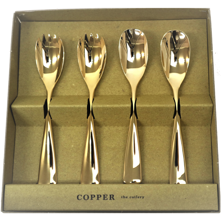 COPPER  the cutlery　 GPミラー仕上げ　アイスクリームスプーン＆チョコレートスプーン4pcs